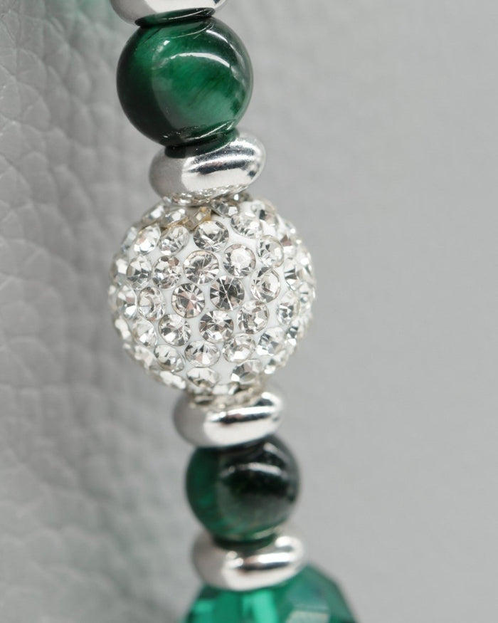 White Austrian crystal center bead