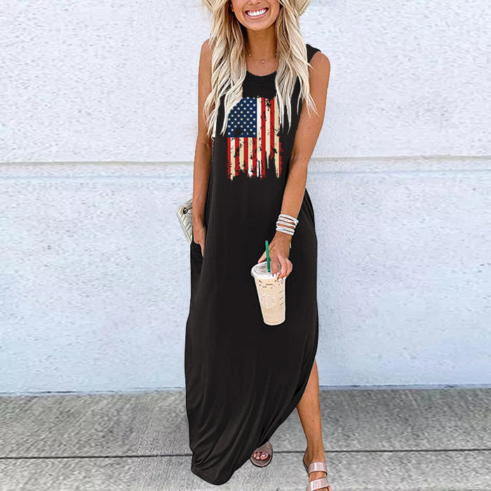 European And American-style Fashionable Sleeveless Pocketed Dress For Women – Premium 0 | RICALOUX