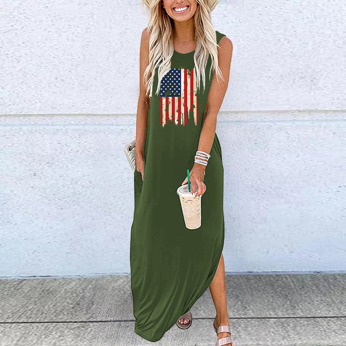 European And American-style Fashionable Sleeveless Pocketed Dress For Women – Premium 0 | RICALOUX