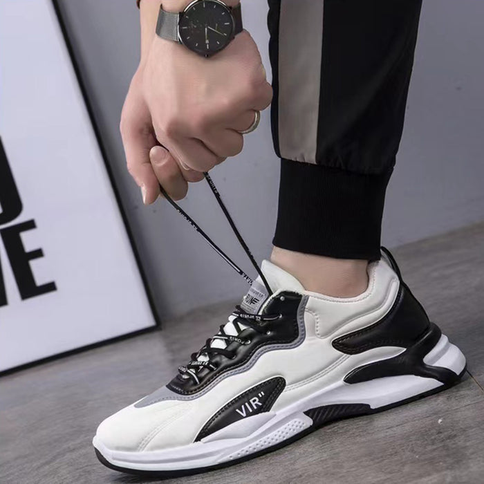 Fashion Black White Sneakers Casual Outdoor Lightweight Breathable Sports Shoes For Men by Ricaloux