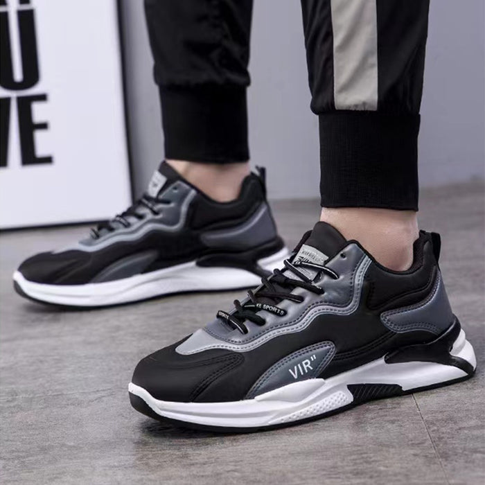 Fashion Black White Sneakers Casual Outdoor Lightweight Breathable Sports Shoes For Men by Ricaloux