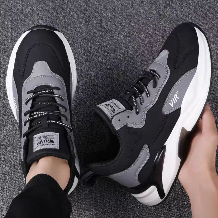 Fashion Black White Sneakers Casual Outdoor Lightweight Breathable Sports Shoes For Men by Ricaloux