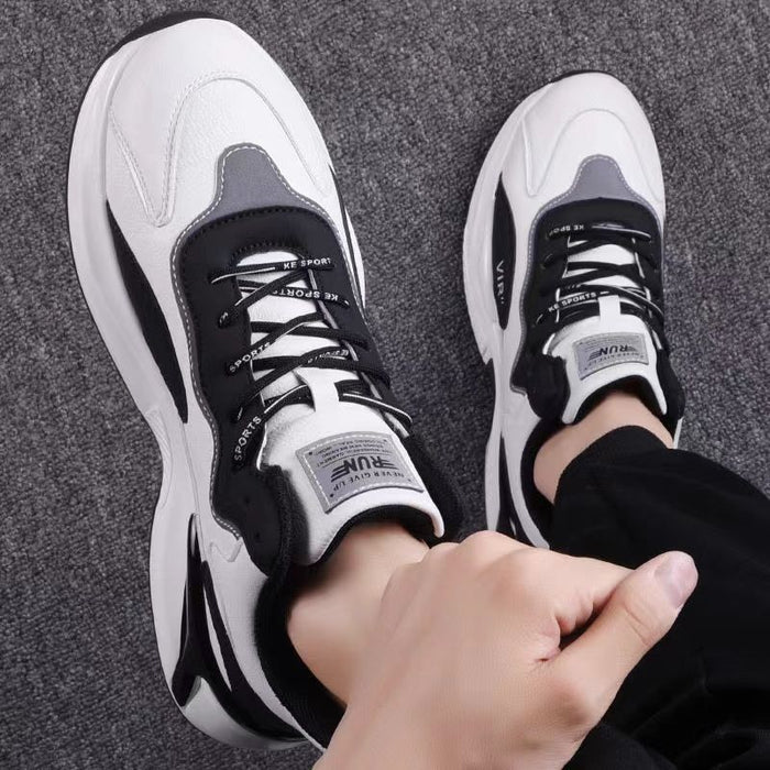 Fashion Black White Sneakers Casual Outdoor Lightweight Breathable Sports Shoes For Men by Ricaloux