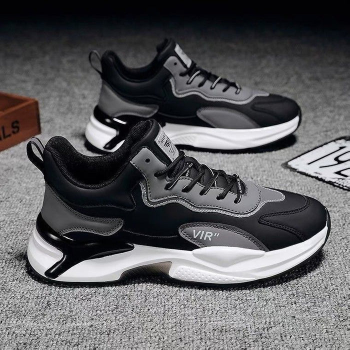 Fashion Black White Sneakers Casual Outdoor Lightweight Breathable Sports Shoes For Men by Ricaloux
