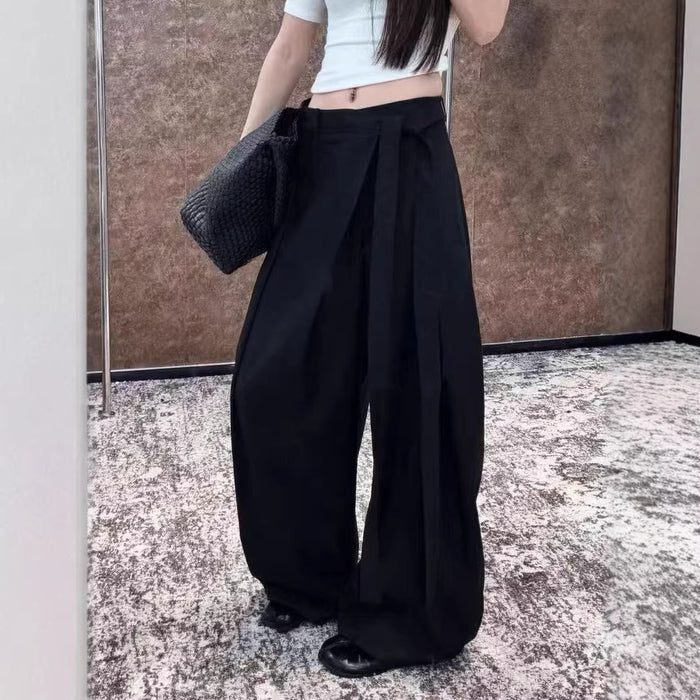 Fashionable Loose-fit Figure-flattering Wide-leg Casual Pants – Premium 0 | RICALOUX