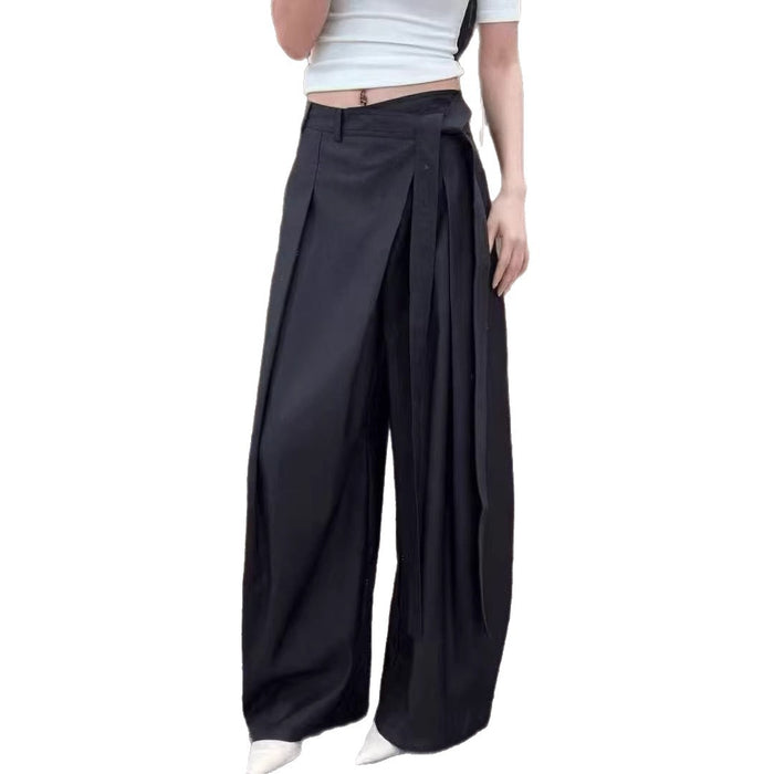 Fashionable Loose-fit Figure-flattering Wide-leg Casual Pants by Ricaloux