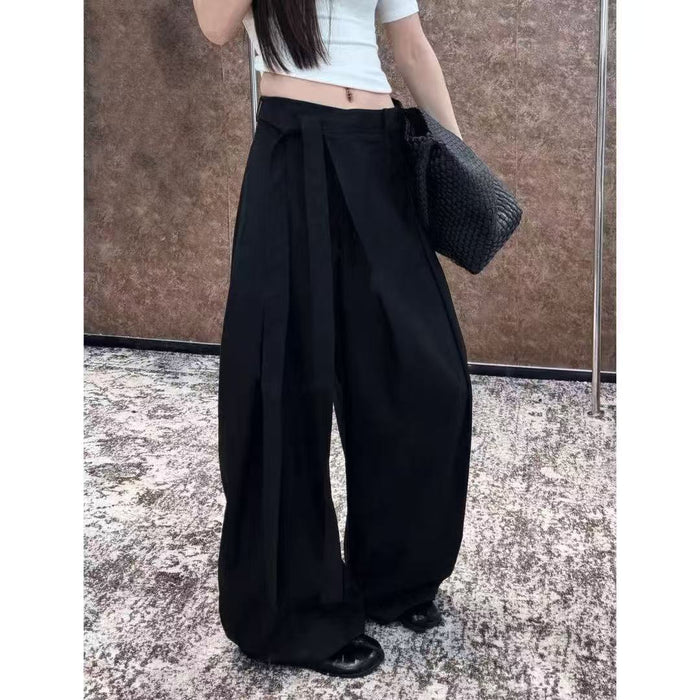 Fashionable Loose-fit Figure-flattering Wide-leg Casual Pants by Ricaloux