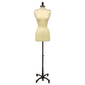 Female Dress Form with Black Rolling Base - Mannequin Mall