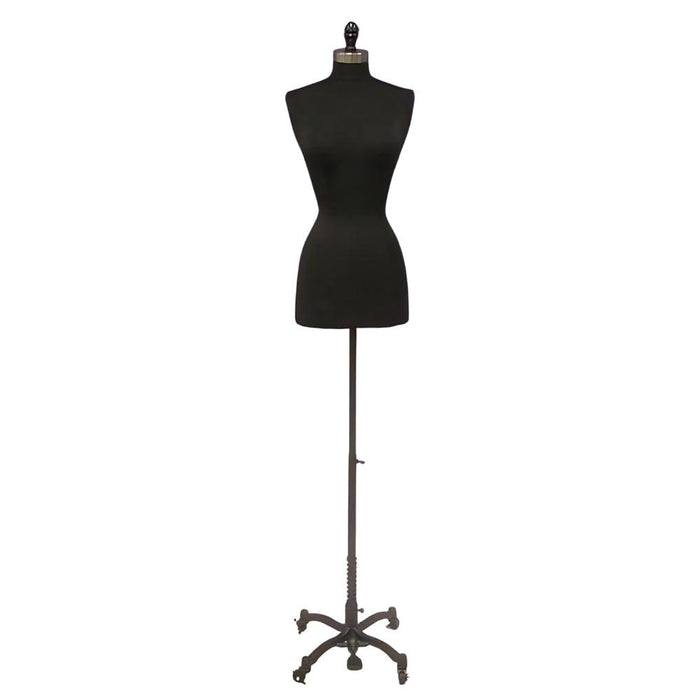 Female Dress Form with Black Rolling Base - Mannequin Mall