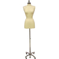 Female Dress Form with Chrome Rolling Base - Mannequin Mall
