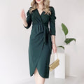 Figure-flattering Lotus-leaf Hem Midi Dress – Premium 0 | RICALOUX