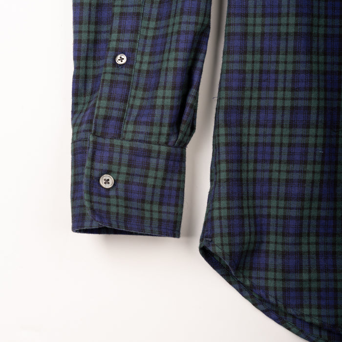FLANNEL BUTTON DOWN SPORT SHIRT - BLACKWATCH PLAID