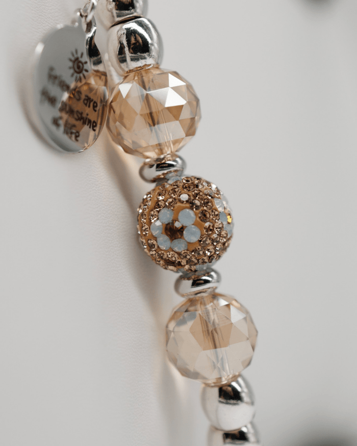 Austrian crystal daisy center bead & faceted glass