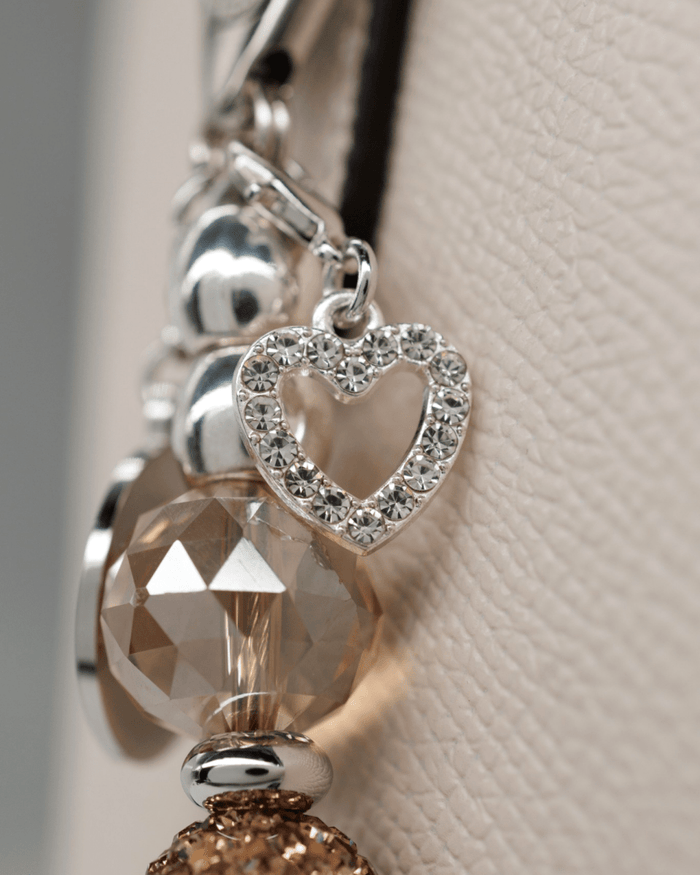 Rhinestone heart charm