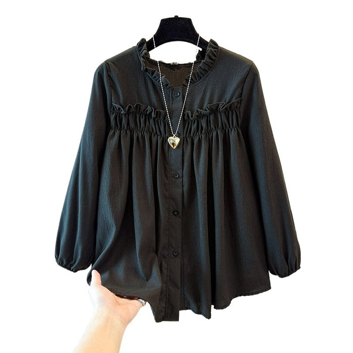 Full-length Tummy-covering Top For Early Autumn by Ricaloux