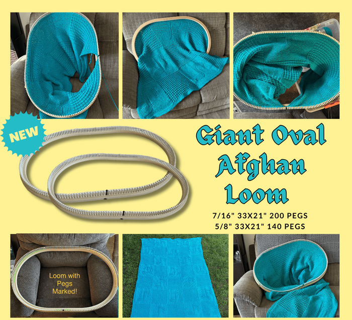 CinDWood Looms PreOrder: Giant Oval Afghan Loom Loom + ePattern Bundle