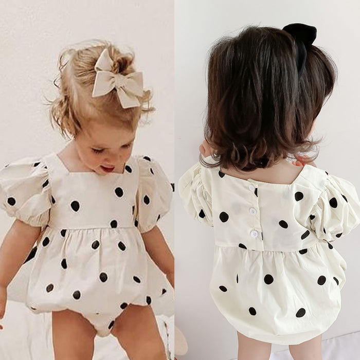 Girl Cute Children's Clothes Polka Dot Princess Romper - RICALOUX