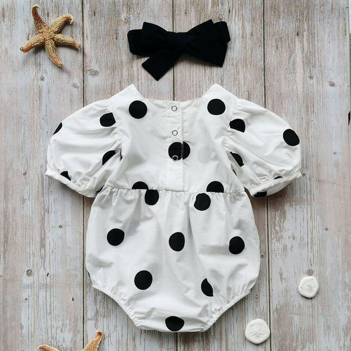 Girl Cute Children's Clothes Polka Dot Princess Romper - RICALOUX