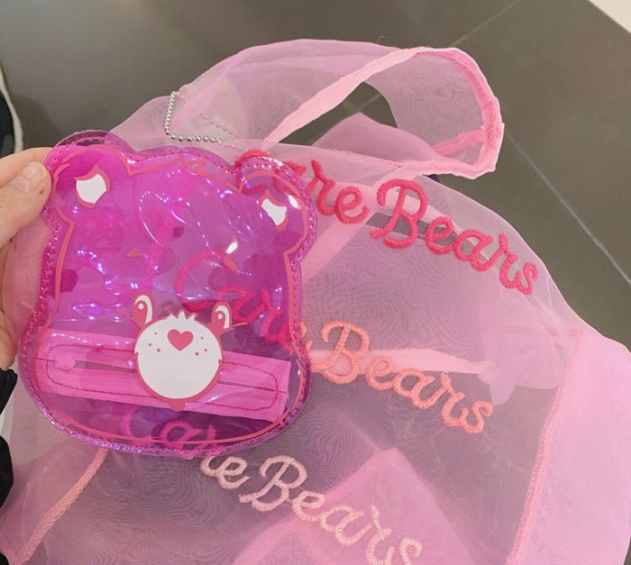 Girls Heart Rainbow Bear Eco Shopping Bag - RICALOUX
