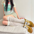 Girls Hollow-knit Ankle-length Socks by Ricaloux