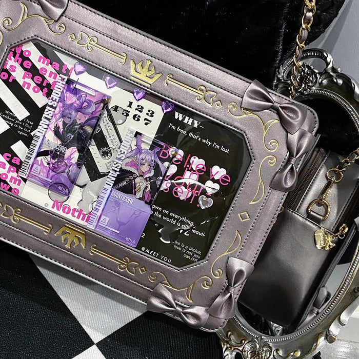 Girls' Retro Square Transparent Commuting Bag - RICALOUX