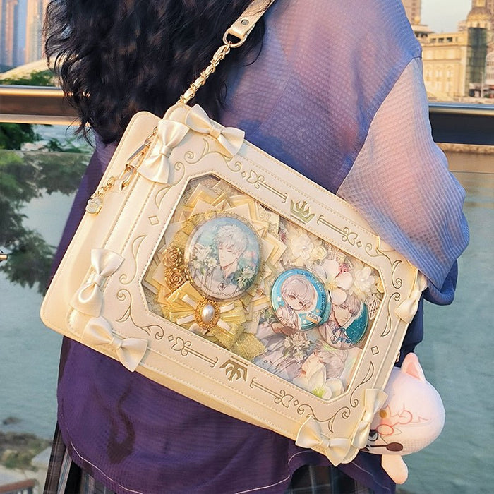 Girls' Retro Square Transparent Commuting Bag - RICALOUX