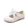 Girls Shoes White Leather Shoes Bowknot Girls Children Princess Shoes - RICALOUX