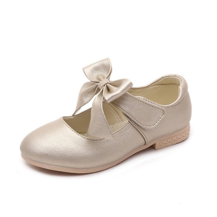 Girls Shoes White Leather Shoes Bowknot Girls Children Princess Shoes - RICALOUX