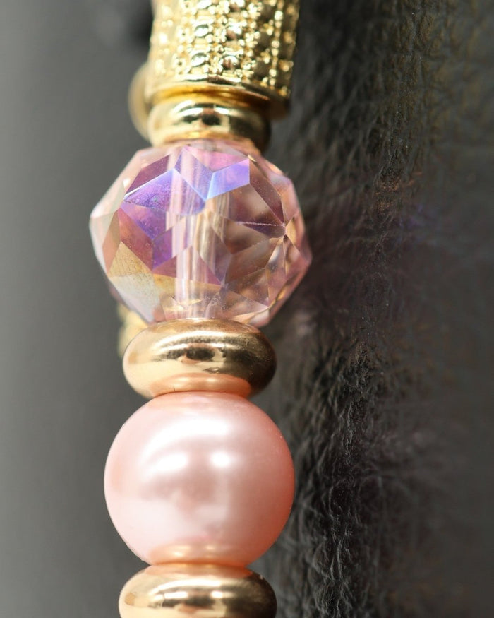 Electroplated pink glass
