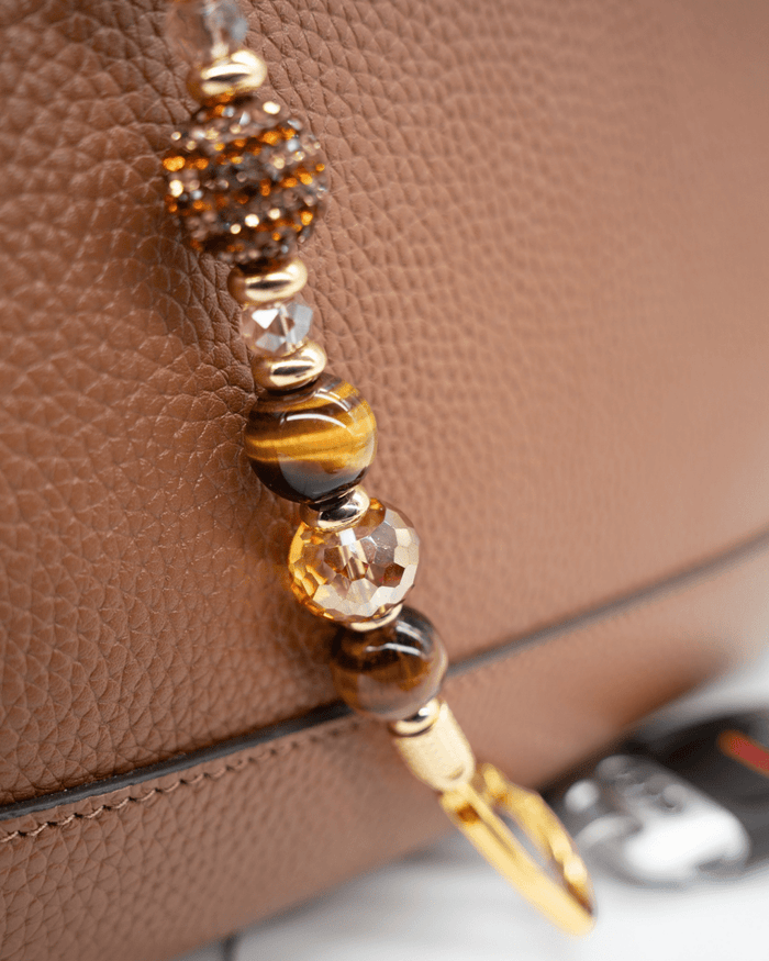Genuine Tiger Eye Gemstones & Electroplated Glass