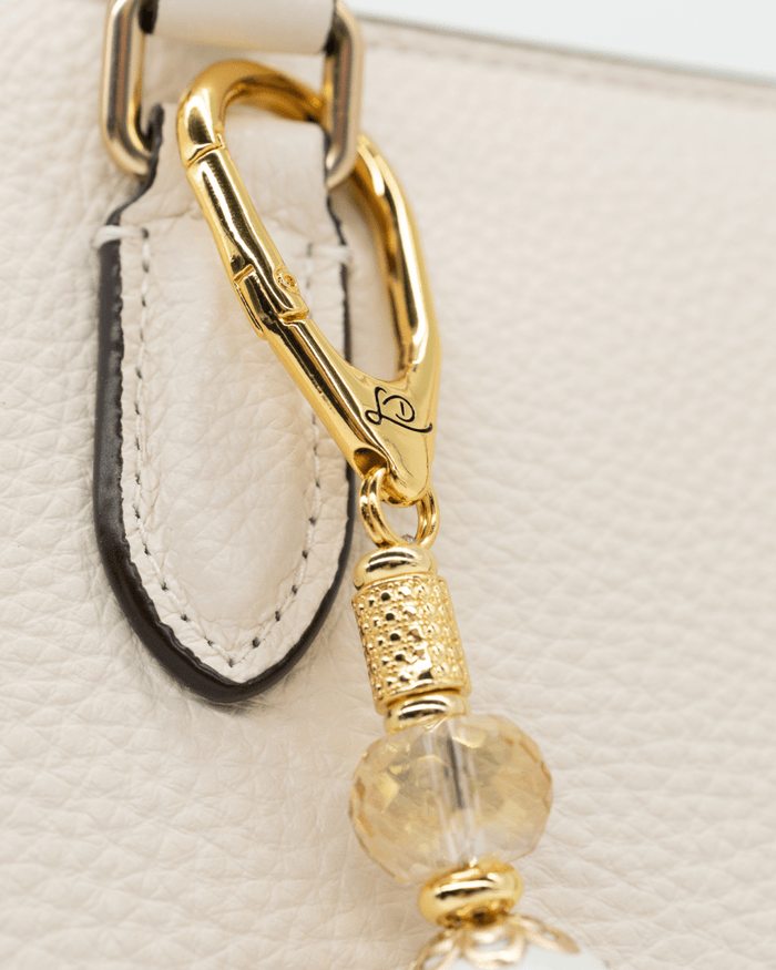 Faceted glass & 18KT Gold plated accents