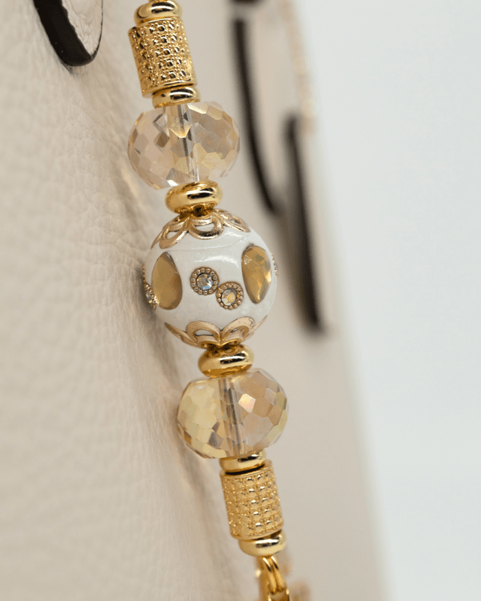 Handcrafted artisan center bead from India