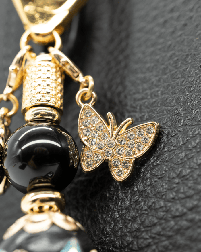 18KT Gold plated rhinestone butterfly charm