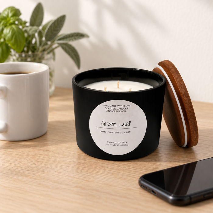 Green Leaf - 15oz 3-Wick Scented Candle