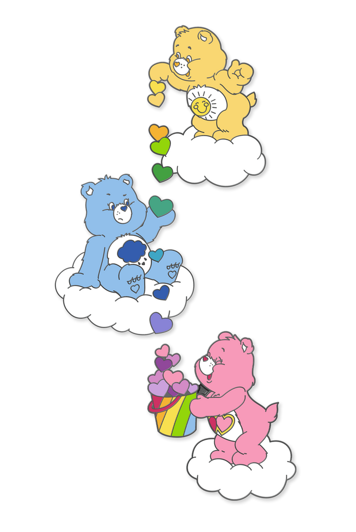 Grumpy Bear Pride Pin, Care Bears