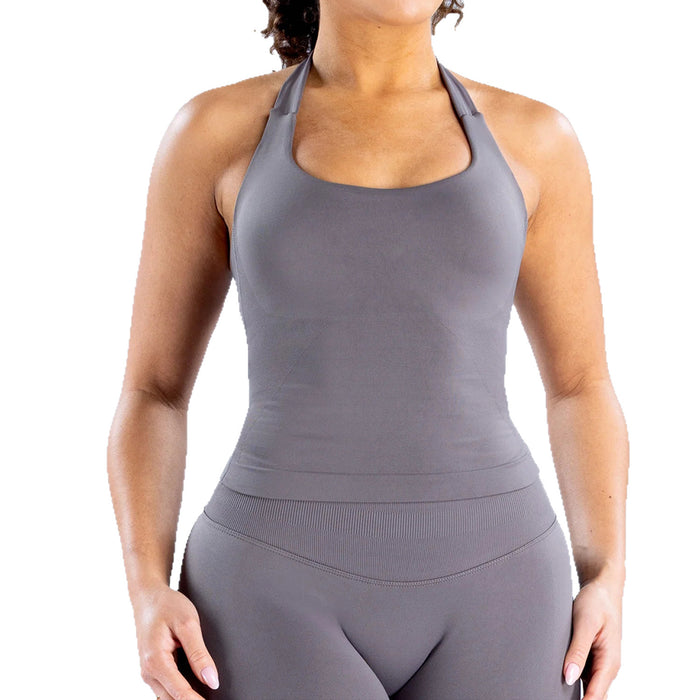 Halter-top Three-layer Yoga Tank With Built-in Padding by Ricaloux