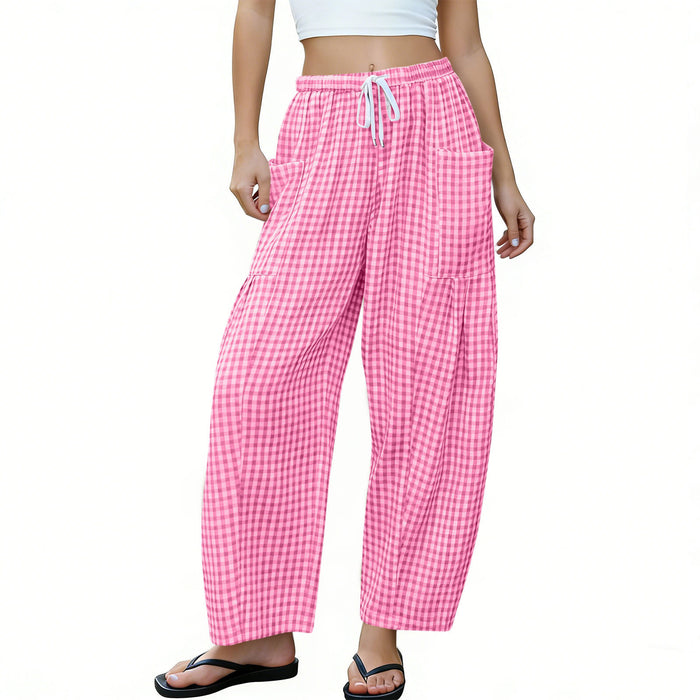 High-waisted Loose-fit Draping Figure-flattering Casual Floor-length Pants by Ricaloux