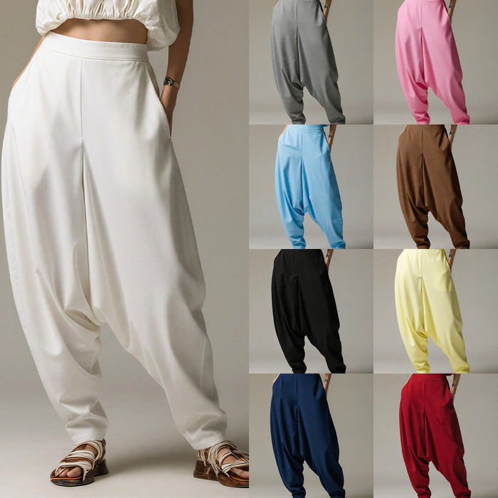 High-waisted Wide-leg Relaxed-fit Casual Trousers – Premium 0 | RICALOUX