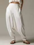 High-waisted Wide-leg Relaxed-fit Casual Trousers – Premium 0 | RICALOUX