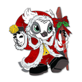 Holiday Vandagyre Pin, Neopets