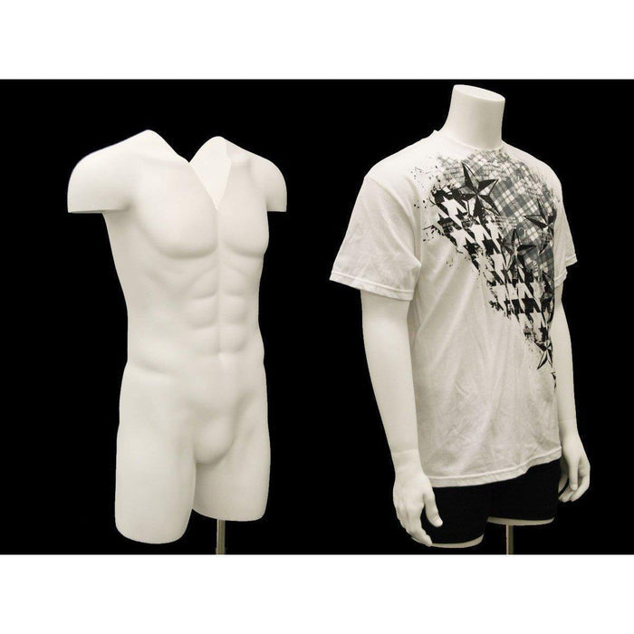 Invisible Ghost Mannequin Male Torso w/ Base MM-TMWIV - Mannequin Mall