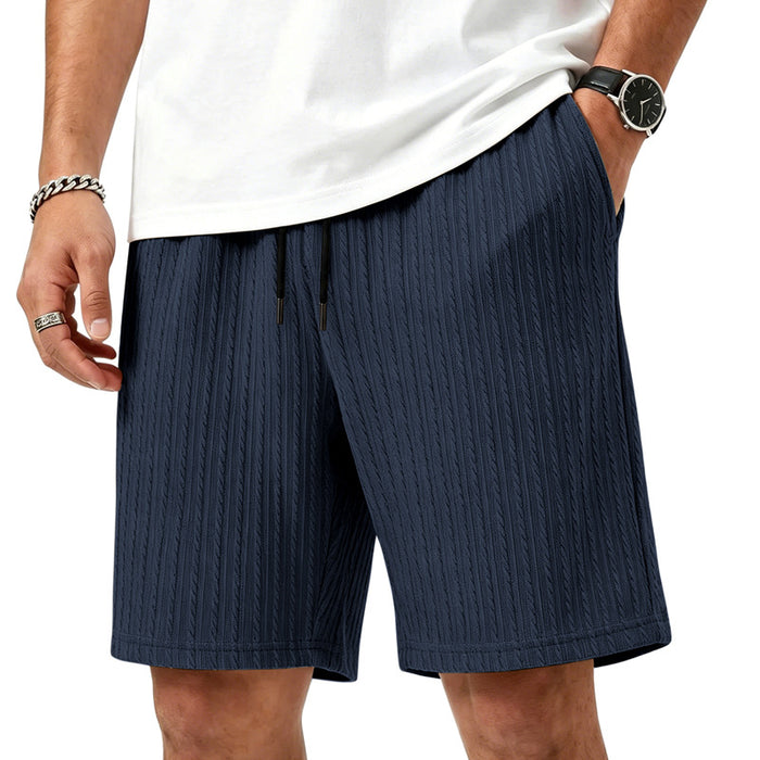 Jacquard Mens Casual Stretch-knit Loose-fit Athletic Shorts by Ricaloux