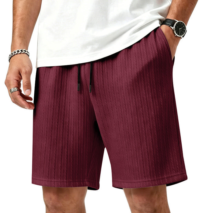 Jacquard Mens Casual Stretch-knit Loose-fit Athletic Shorts by Ricaloux
