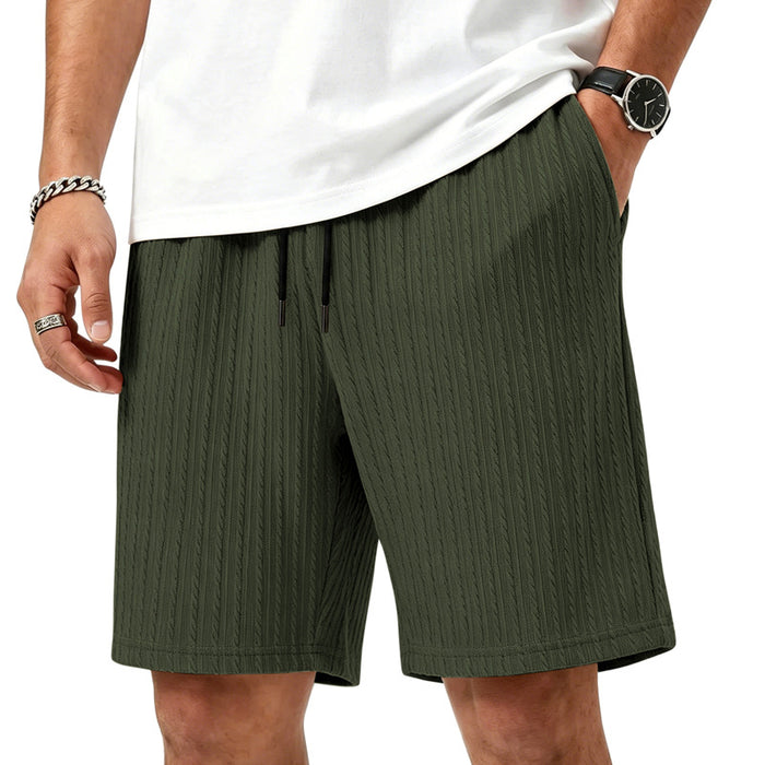 Jacquard Mens Casual Stretch-knit Loose-fit Athletic Shorts – Premium 0 | RICALOUX