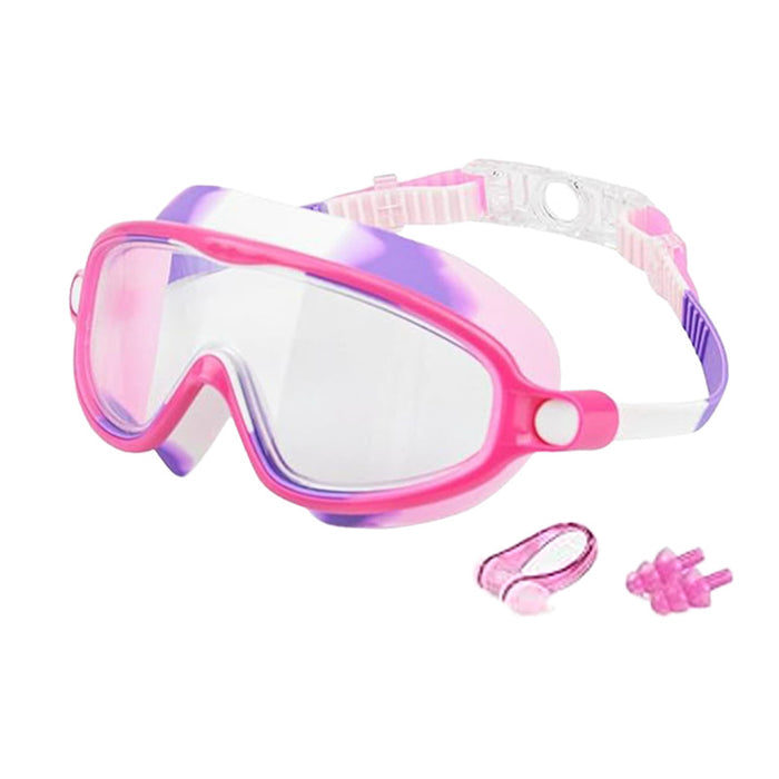 Kids Large-Frame Swimming Goggles With Nose Cover High-Definition Waterproof by Ricaloux