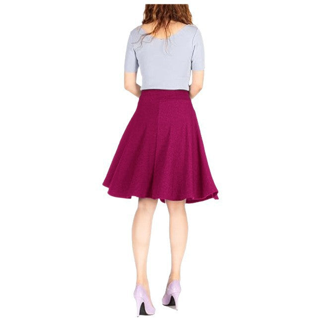 Knee-length A-line Skirt With Pockets Exuding An Elegant And Professional Vibe by Ricaloux
