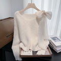 Knitted Sweater Loose-fitting Pullover Laid-back Top by Ricaloux