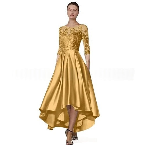 Lace Mid-sleeve Long Evening Gown Long Party Dress For Balls And Events – Premium 0 | RICALOUX