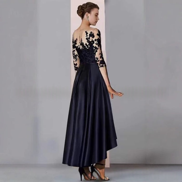 Lace Mid-sleeve Long Evening Gown Long Party Dress For Balls And Events – Premium 0 | RICALOUX