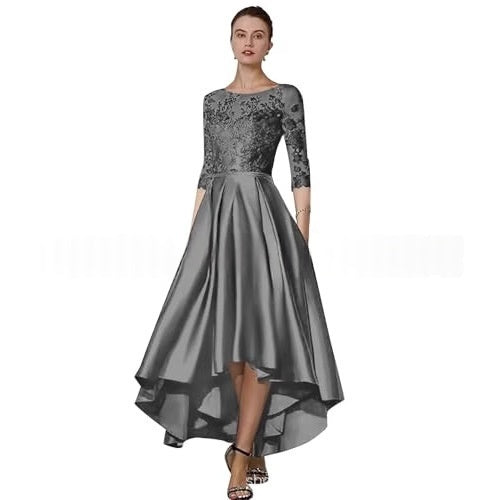 Lace Mid-sleeve Long Evening Gown Long Party Dress For Balls And Events – Premium 0 | RICALOUX